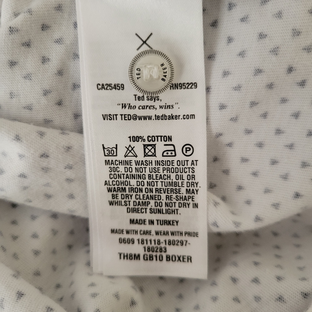 Ted Baker Shirt Size 3 Medium - Picture 7 of 8